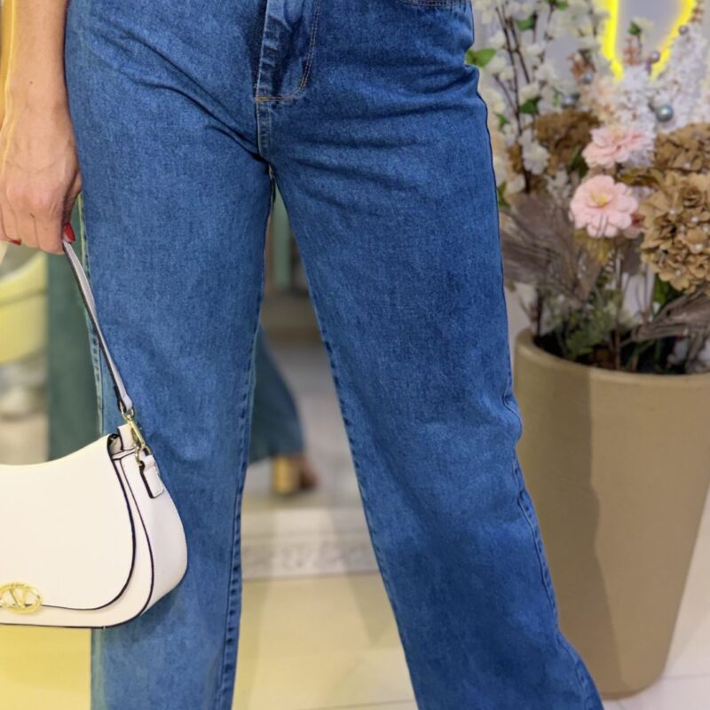 Calça jeans wide leg Taurus